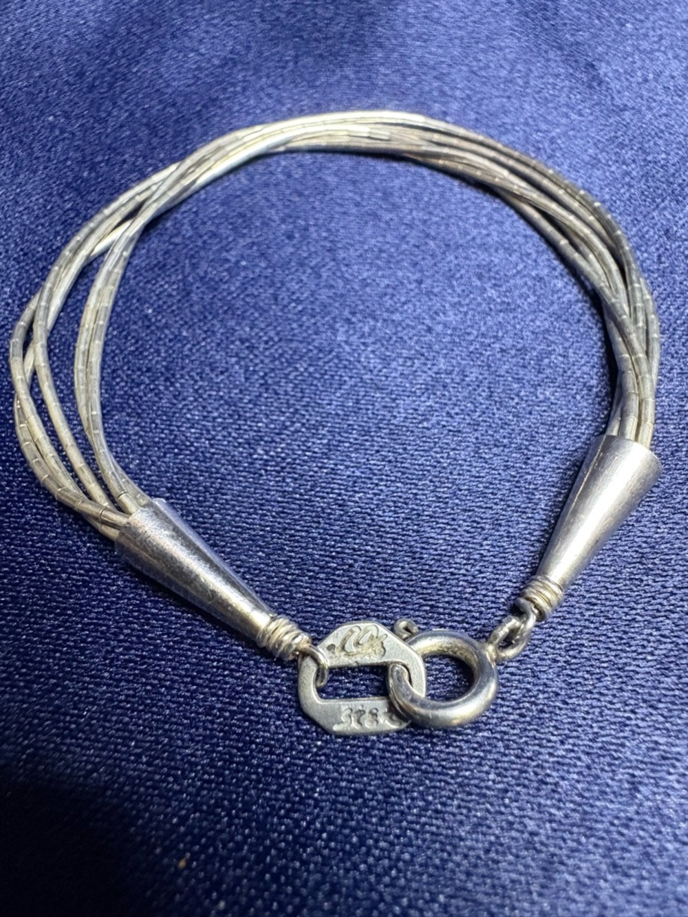 Bracelet 925 Liquid Sterling Silver Multi-Strand - Picture 6 of 6